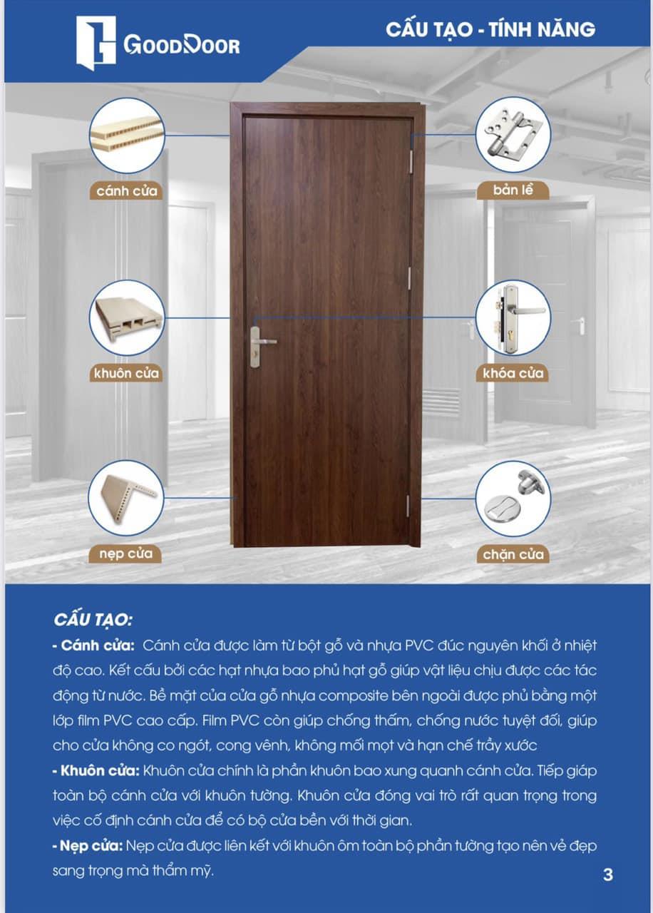 CỬA GỖ NHỰA PHẲNG TRƠN